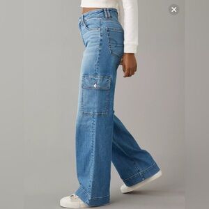 ✨American Eagle Dreamy Drape Super High Rise Baggy Wide Leg Jeans